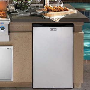 American Outdoor Grill 21-Inch 4.2 Cu. Ft. Compact Stainless Steel Refrigerator with Locking Door & Recessed Handle