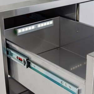 Blaze 16-Inch Stainless Steel Triple Access Drawer with LED Lighting