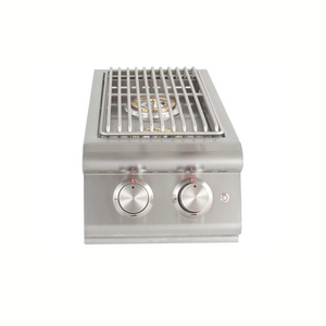 Blaze Premium LTE Built-In Gas Stainless Steel Double Side Burner With Lid