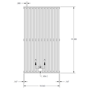 Twin Eagles Wide 1/2" X 10.563" X 19.500" Ss Hex Grates, (3-Pack) - 4490050846