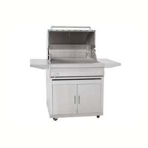 Blaze 32-Inch Stainless Steel Charcoal Grill With Adjustable Charcoal Tray with Cart