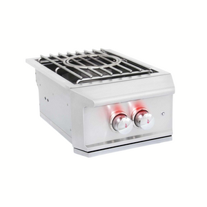 Blaze Professional LUX Built-In Gas High Performance Power Burner W/ Wok Ring & Stainless Steel Lid