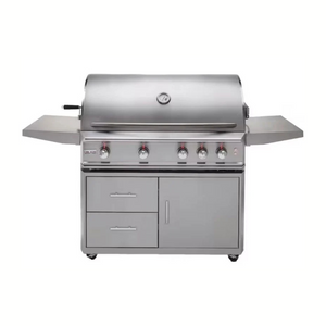Blaze Professional LUX 44-Inch 4-Burner Gas Grill With Rear Infrared Burner with Cart with LED Lighting and Soft Close