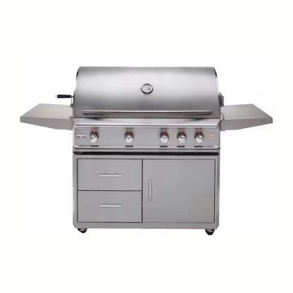Blaze Professional LUX 44-Inch 4-Burner Gas Grill With Rear Infrared Burner with Cart with LED Lighting and Soft Close
