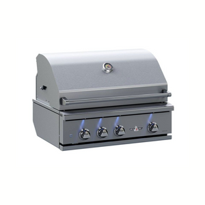 Delta Heat 32-Inch 3-Burner Built-In Gas Grill with Infrared Rear Burner & Rotisserie Kit