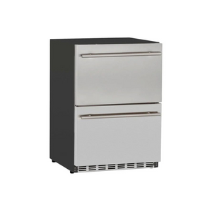 American Made Grills 24-Inch 5.3 Cu. Ft. Capacity Outdoor Rated Dual Drawer Refrigerator