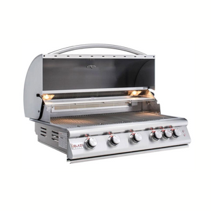 Blaze Premium LTE+ 40-Inch 5-Burner Built-In Gas Grill With Rear Infrared Burner & Lift-Assist Hood