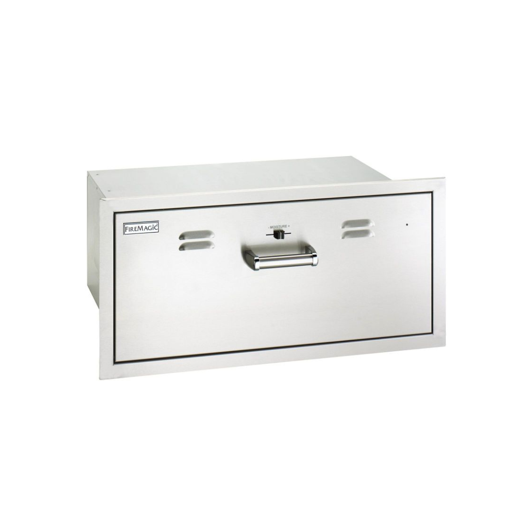 Fire Magic Premium Flush 30-Inch Built-In 110V Electric Stainless Steel Warming Drawer
