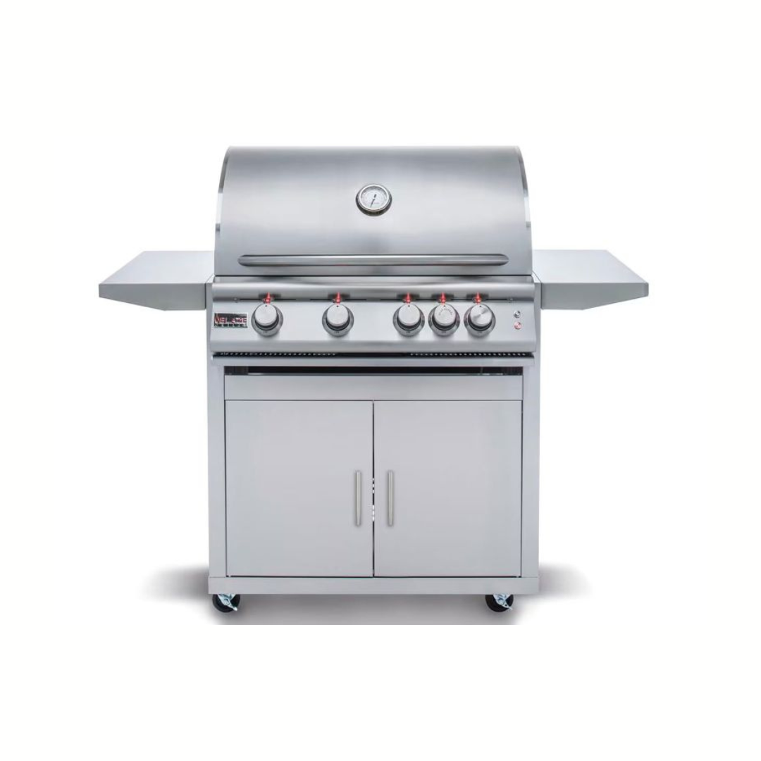 Blaze Premium LTE Marine Grade 32-Inch 4-Burner Gas Grill With Rear Infrared Burner & Grill Lights with Cart