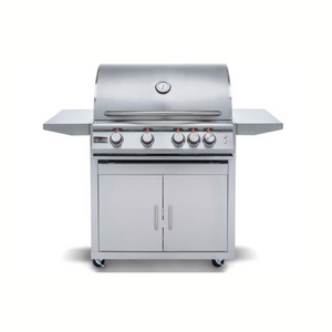Blaze Premium LTE 32-Inch 4-Burner Gas Grill With Rear Infrared Burner & Grill Lights with Cart