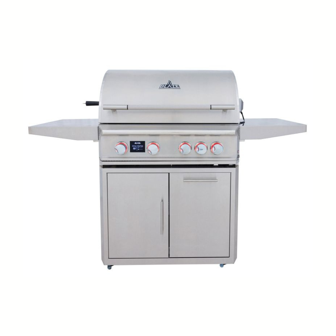 Blaze LTE PRO 32-Inch 4-Burner Gas Grill With Rear Infrared Burner & Rotisserie with Cart