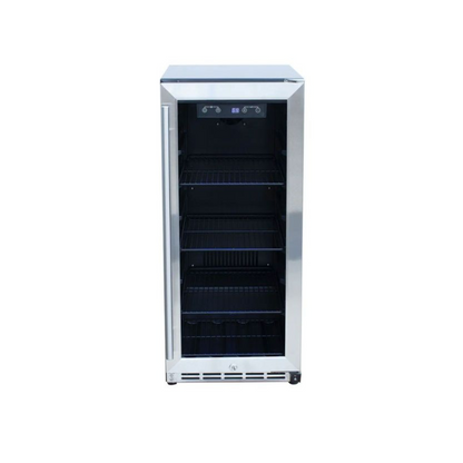 Summerset 15-Inch Outdoor Rated Fridge with Glass Door
