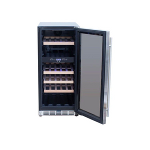 TrueFlame 15-Inch Outdoor Rated Dual Zone Wine Cooler