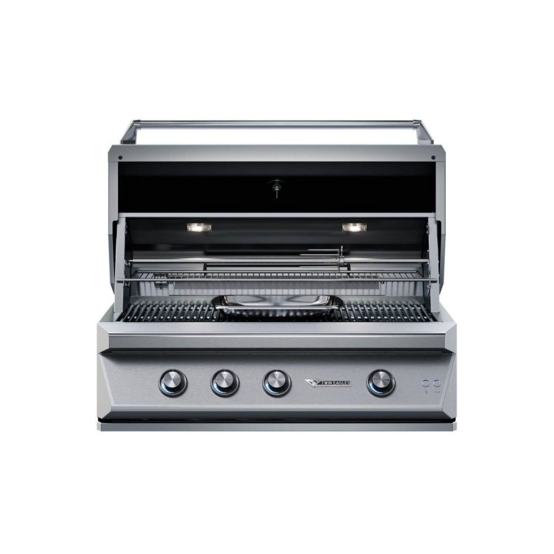 Twin Eagles 54-Inch 4-Burner Built-In Gas Grill with Sear Zone & Two Infrared Rotisserie Burners