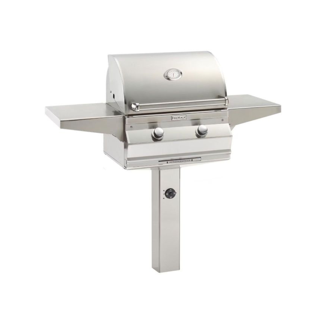 Fire Magic Choice C430s 24-Inch Gas Grill On In-Ground Post with Timer