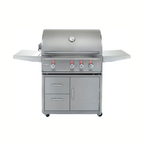 Blaze Professional LUX 34-Inch 3-Burner Gas Grill With Rear Infrared Burner with Cart with LED Lighting