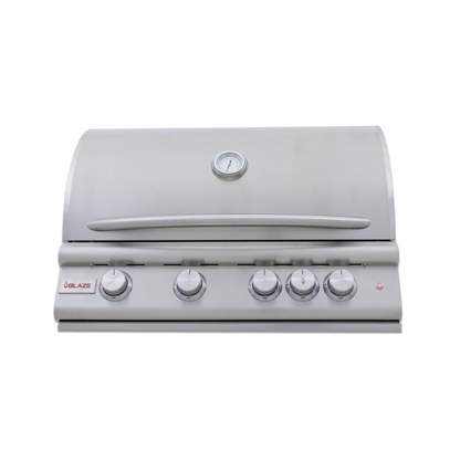Blaze Premium LTE+ Marine Grade 32-Inch 4-Burner Built-In Gas Grill With Rear Infrared Burner & Lift-Assist Hood