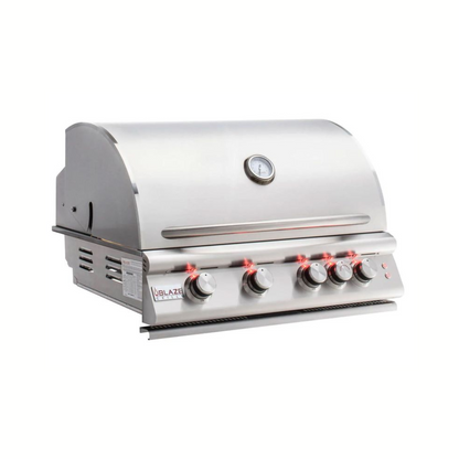 Blaze Premium LTE 32-Inch 4-Burner Built-In Gas Grill With Rear Infrared Burner & Grill Lights