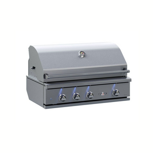 Delta Heat 38-Inch 3-Burner Built-In Gas Grill with Infrared Rear Burner & Rotisserie Kit