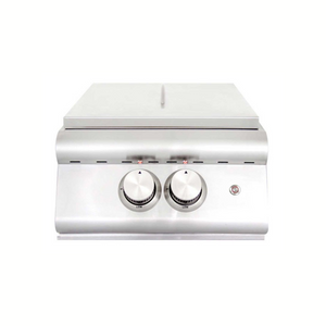 Blaze Premium LTE Built-In Gas High Performance Power Burner W/ Wok Ring & Stainless Steel Lid