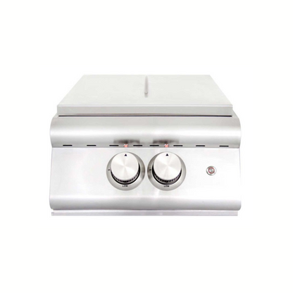 Blaze Premium LTE Built-In Gas High Performance Power Burner W/ Wok Ring & Stainless Steel Lid