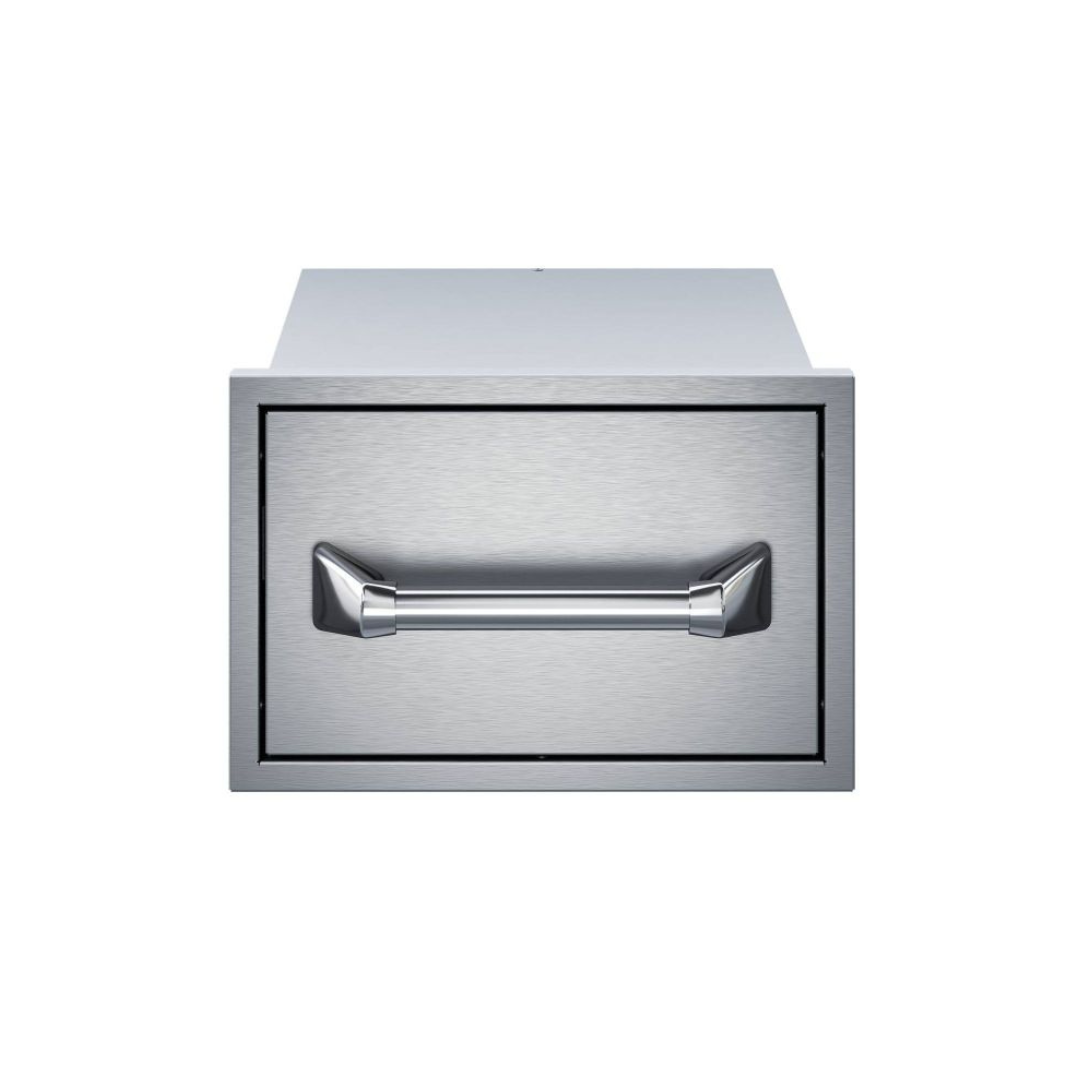 Twin Eagles 15-Inch Built-In Stainless Steel Paper Towel Drawer with Storage Tray