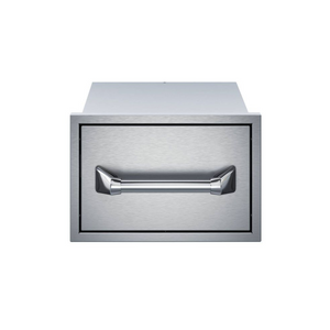 Twin Eagles 15-Inch Built-In Stainless Steel Paper Towel Drawer with Storage Tray