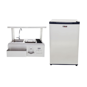 Refrigerator and Bar Center with Top Shelf Package Deal - 200013
