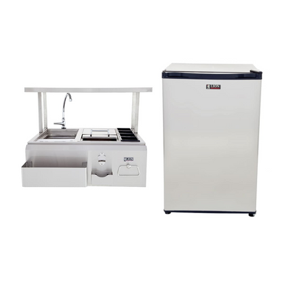 Refrigerator and Bar Center with Top Shelf Package Deal - 200013