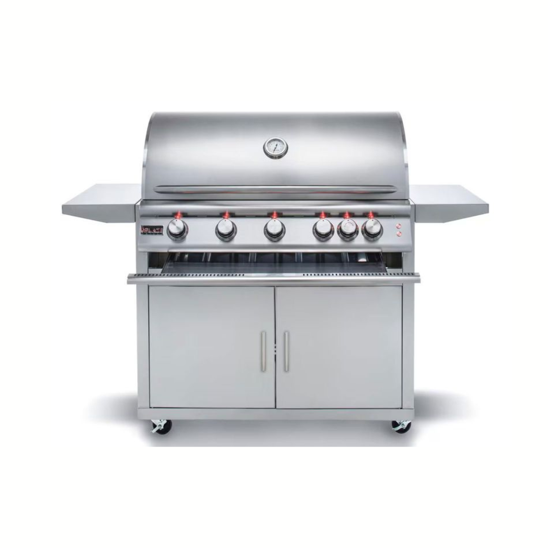 Blaze Premium LTE 40-Inch 5-Burner Propane Gas Grill With Rear Infrared Burner & Grill Lights with Cart