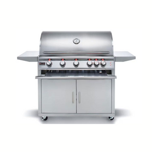 Blaze Premium LTE 40-Inch 5-Burner Propane Gas Grill With Rear Infrared Burner & Grill Lights with Cart