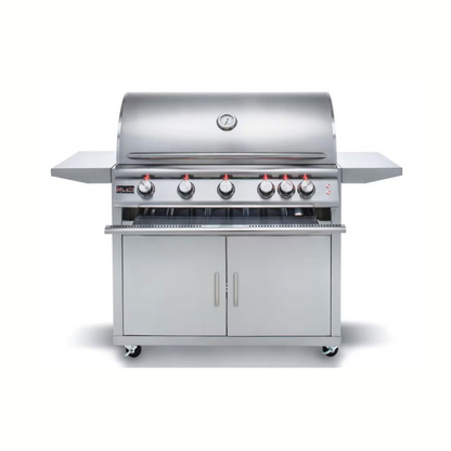 Blaze Premium LTE 40-Inch 5-Burner Propane Gas Grill With Rear Infrared Burner & Grill Lights with Cart