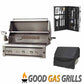 Luxor 42" Built In Propane Grill w/ Rotisserie Kit & LED Lights AHT-42RCV-L-BI-LP