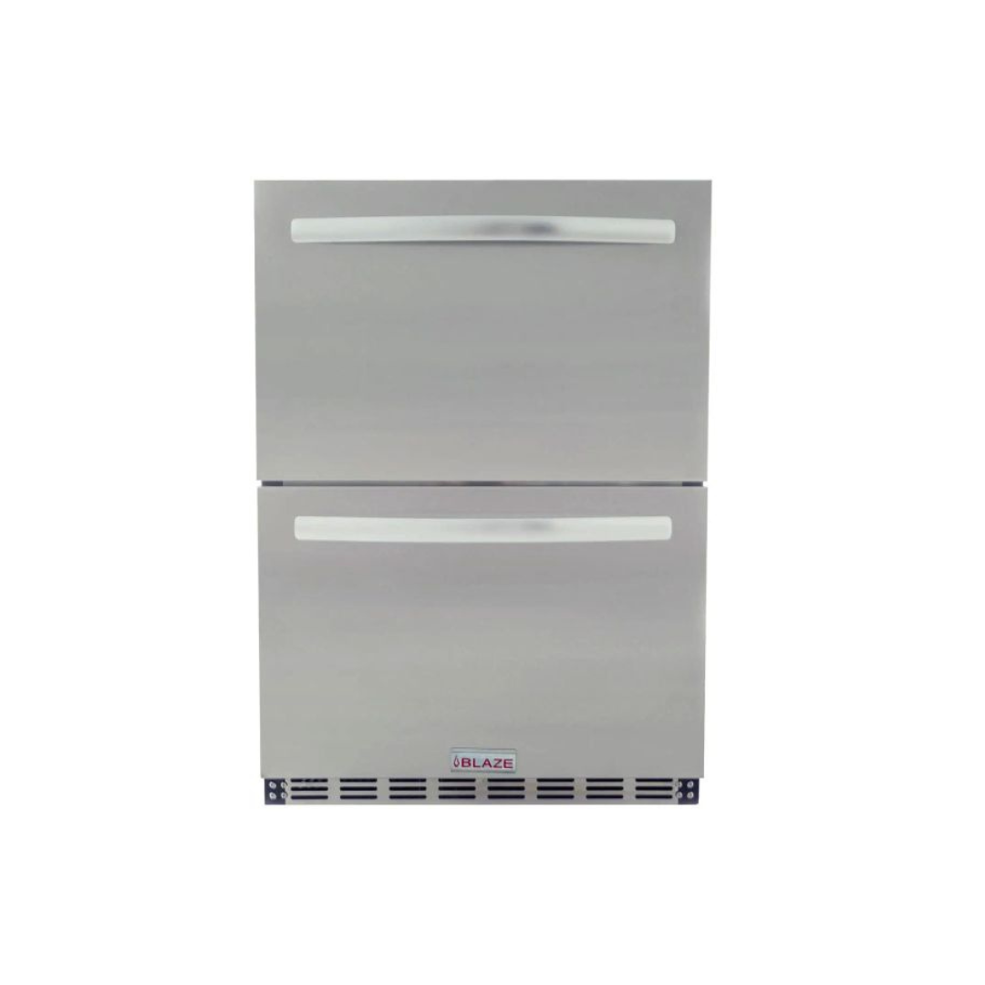 Blaze 23.5-Inch 5.1 Cu. Ft. Outdoor Rated Stainless Steel Double Drawer Refrigerator