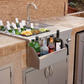 TrueFlame 30-Inch Beverage & Prep Station with LED Lights