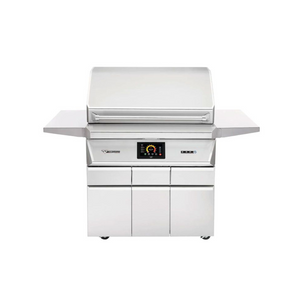 Twin Eagles Wi-Fi Controlled 36-Inch Stainless Steel Pellet Grill and Smoker On Deluxe Cart