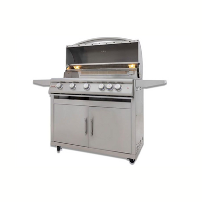 Blaze Premium LTE+ 40-Inch 5-Burner Propane Gas Grill With Rear Infrared Burner & Lift-Assist Hood