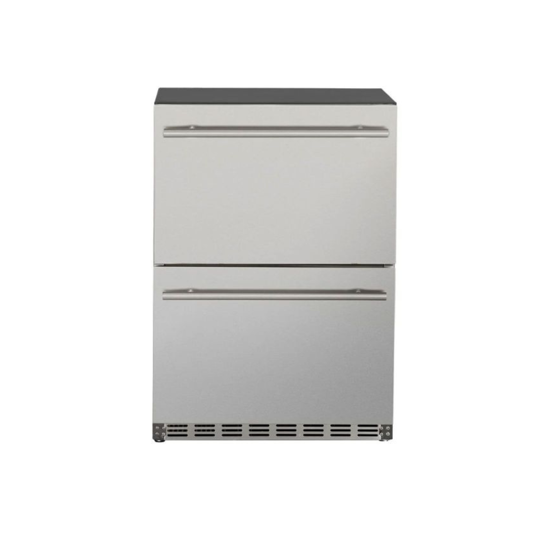 Summerset 24-Inch 5.3 Cu. Ft. Capacity Outdoor Rated Dual Drawer Refrigerator
