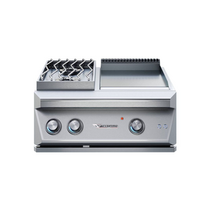 Twin Eagles 30-Inch Built-In Dine & Breakfast Club Gas Double Burners & Teppanyaki Grill Combo