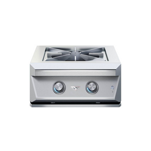 Twin Eagles 24-Inch Built-In Gas Power Burner with Reversible Heavy Duty Grate & Stainless Steel Lid