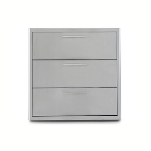 Blaze 30-Inch Stainless Steel Triple Access Drawer with LED Lighting