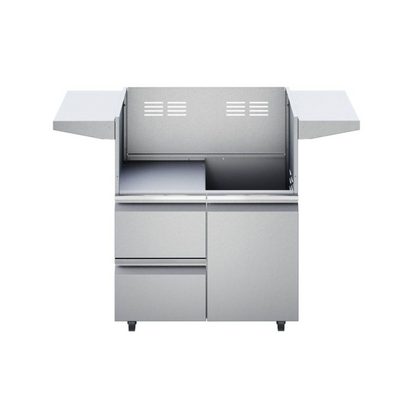 Twin Eagles Grill Cart For 30-Inch Gas Grills & Teppanyaki Gridle With Two Storage Drawers & One Access Door