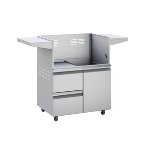 Twin Eagles Grill Cart For 30-Inch Gas Grills & Teppanyaki Gridle With Two Storage Drawers & One Access Door