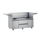 Twin Eagles 54-Inch 4-Burner Gas Grill with Sear Zone & Two Infrared Rotisserie Burners On Deluxe Cart