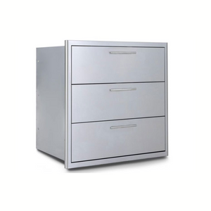 Blaze 30-Inch Stainless Steel Triple Access Drawer with LED Lighting