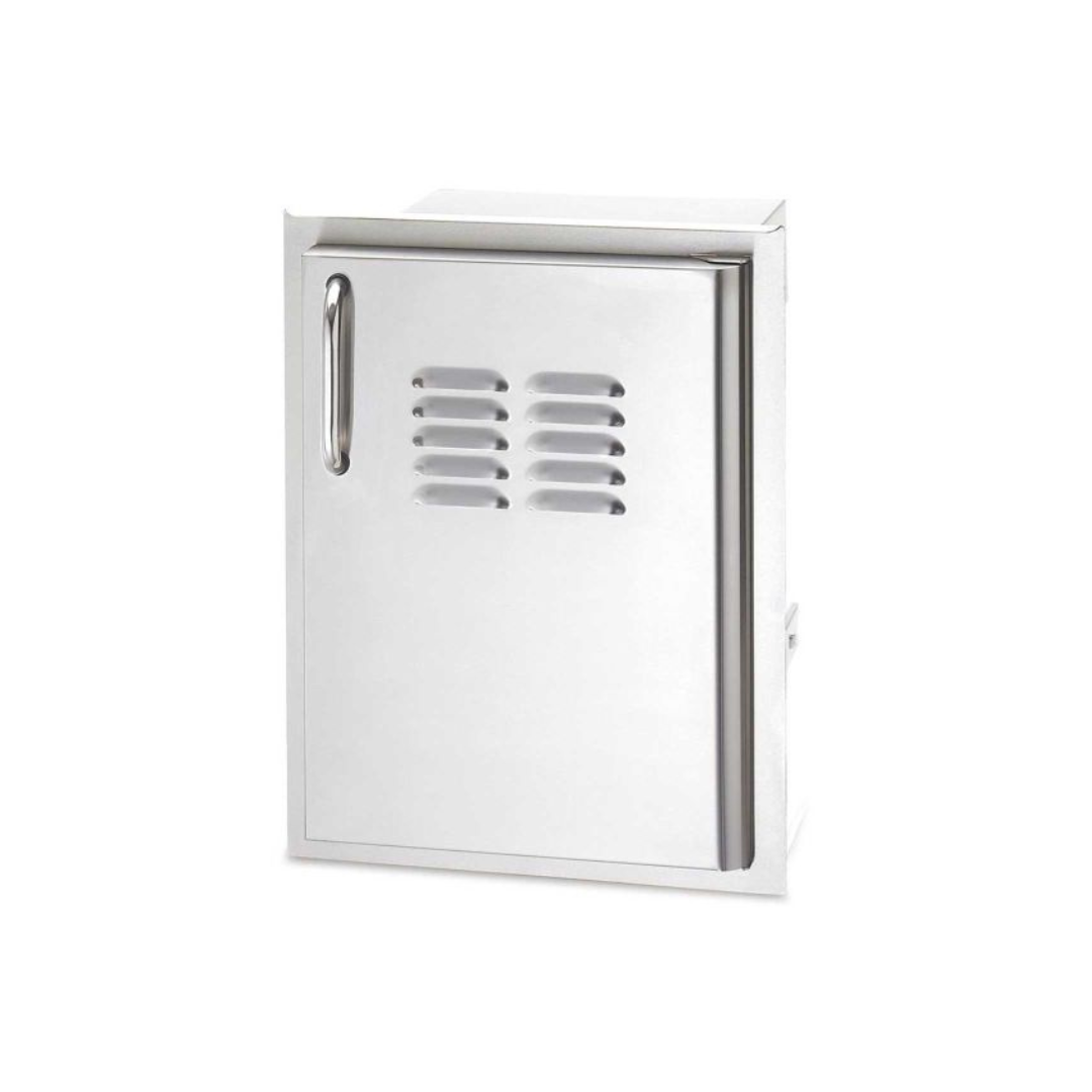 American Outdoor Grill 14-Inch Left Hinged Single Access Door With Tank Tray & Louvers - Vertical