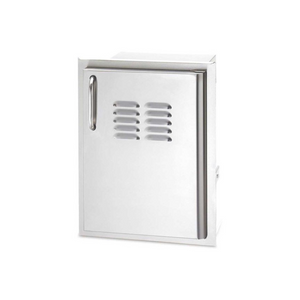 American Outdoor Grill 14 Inch Single Access Door With Tank Tray And Louvers - Vertical - Right
