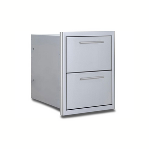 Blaze 16-Inch Stainless Steel Double Access Drawer with LED Lighting