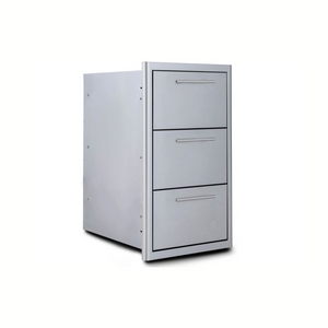Blaze 16-Inch Stainless Steel Triple Access Drawer with LED Lighting