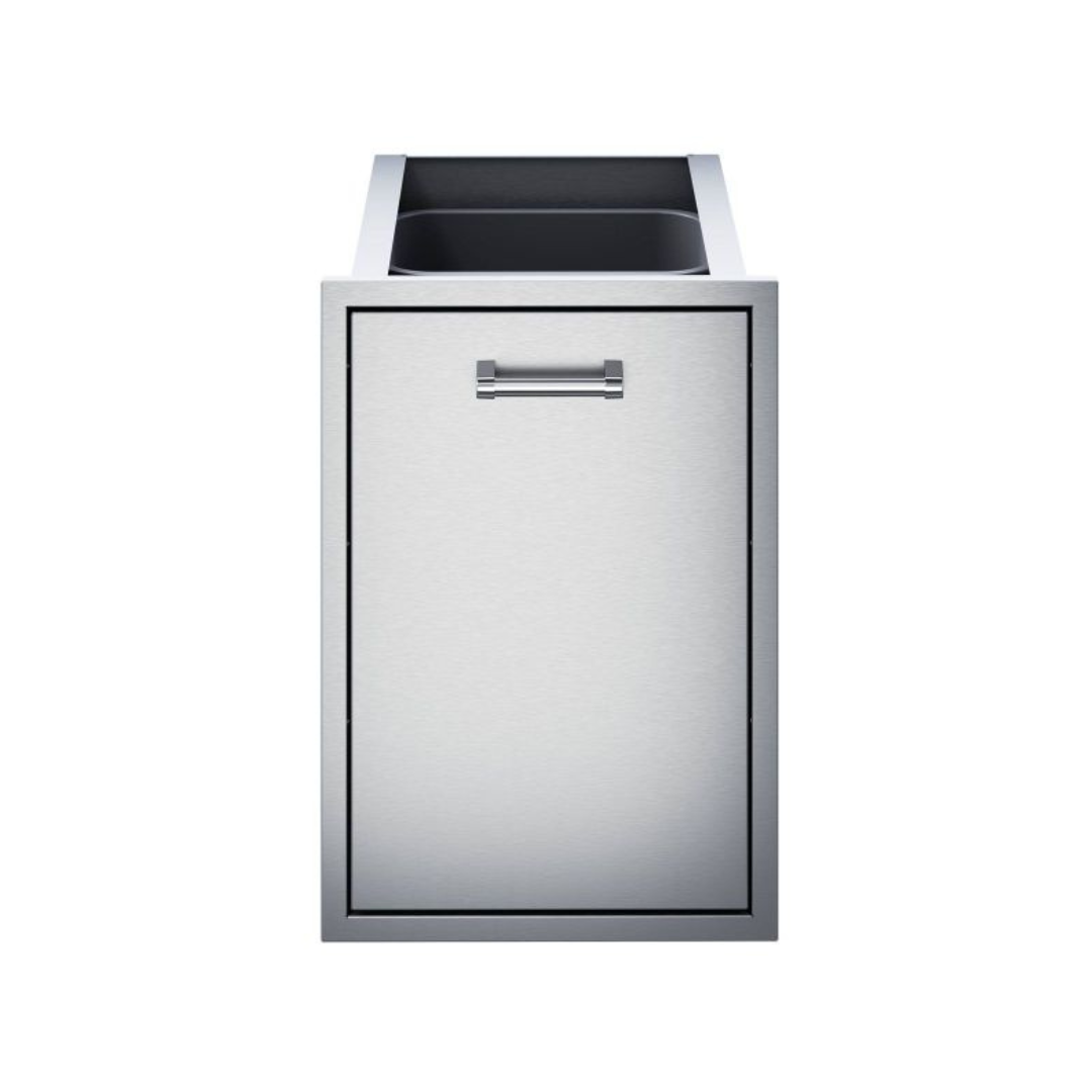 Delta Heat 18-Inch Roll-Out Stainless Steel Double Trash Bin